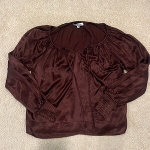 Red Haute Silky Blouse Sz M